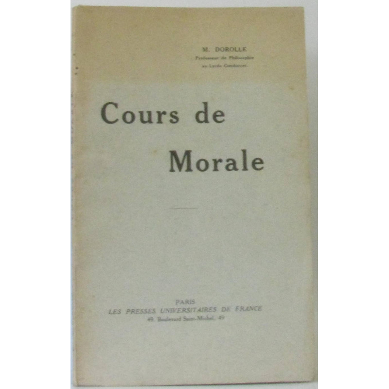 Cours de Morale