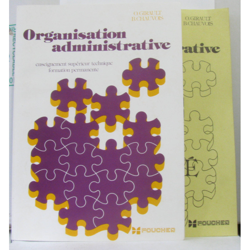 Organisation administrative (et son corrigé) Tome un