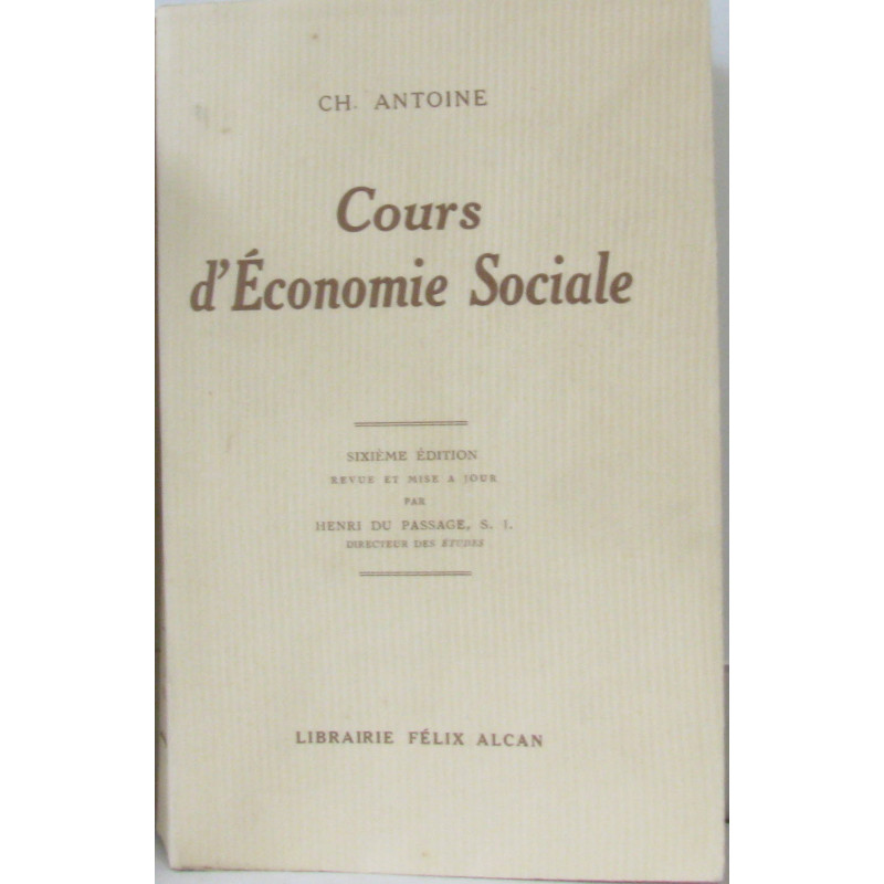 Cours d'économie sociale