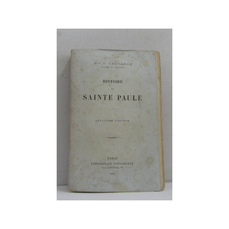 Histoire de sainte paule
