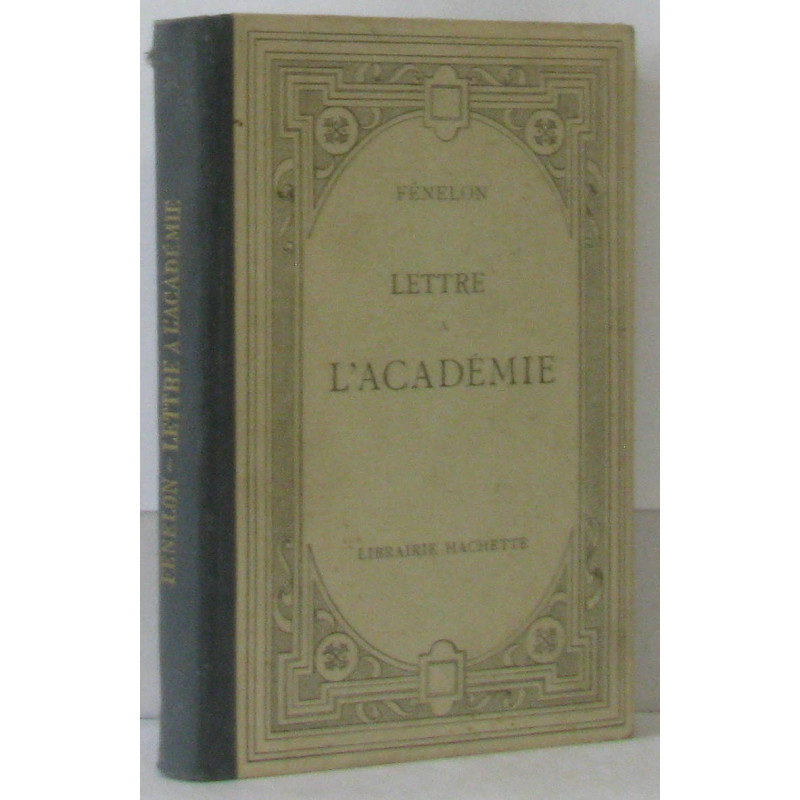 Lettre à l'Académie