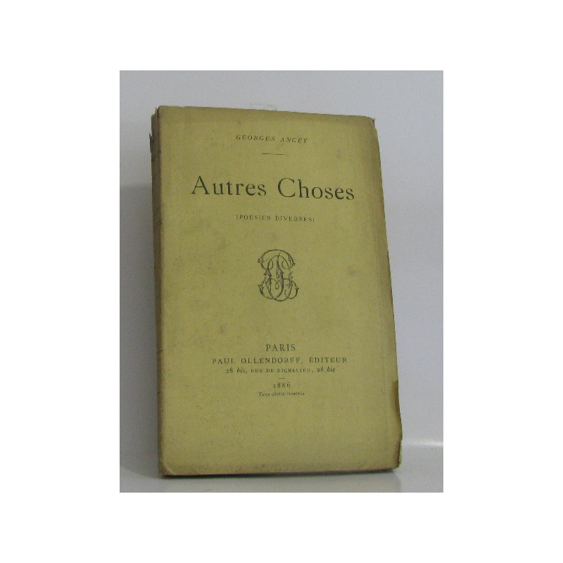 Autres choses (poésies diverses)