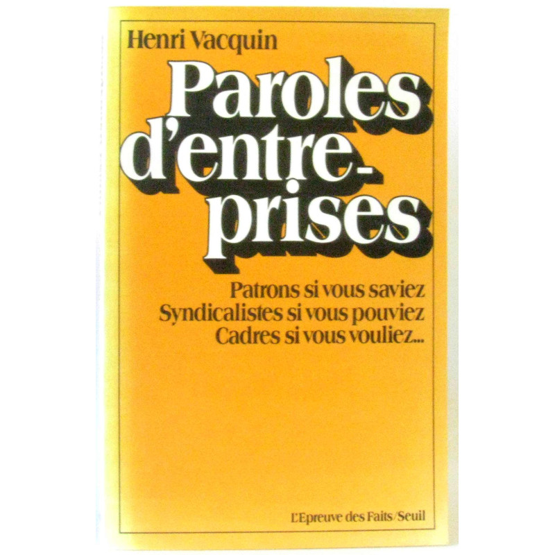 Paroles d'entreprises