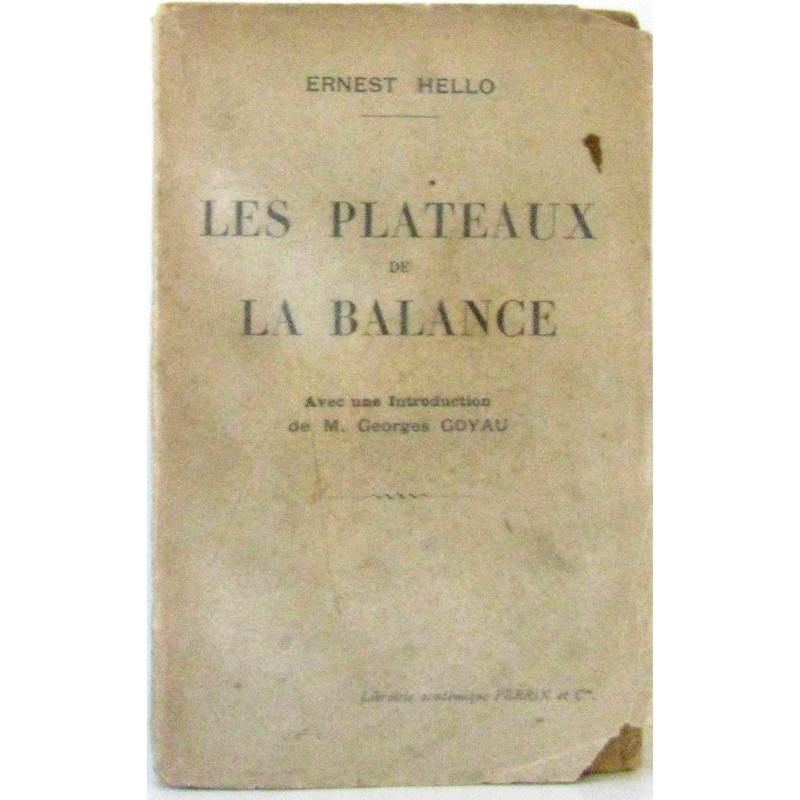 Les Plateaux de la balance