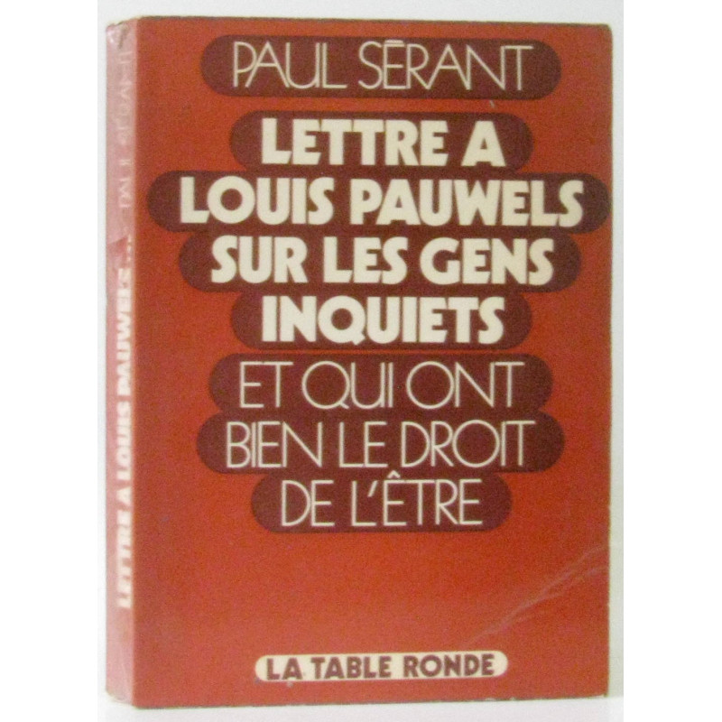 Lettre à louis Pauwels