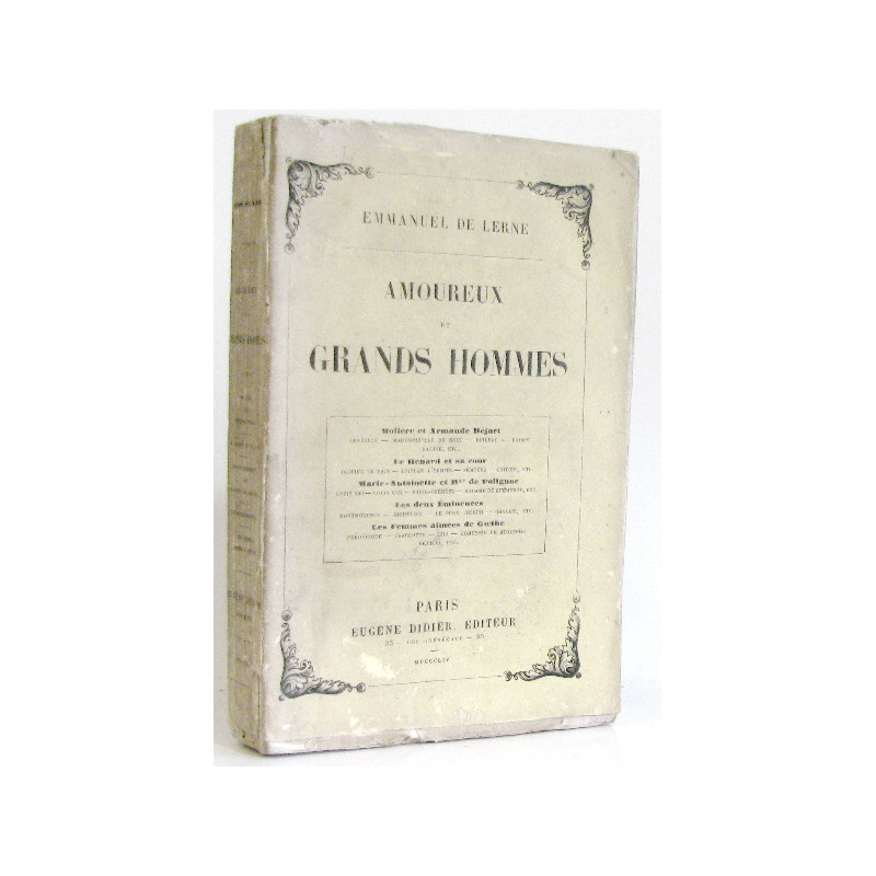 Amoureux et grands hommes