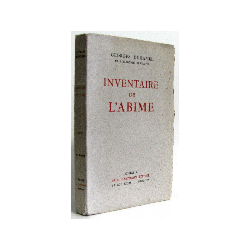 Inventaire de l'abime 1884-1901
