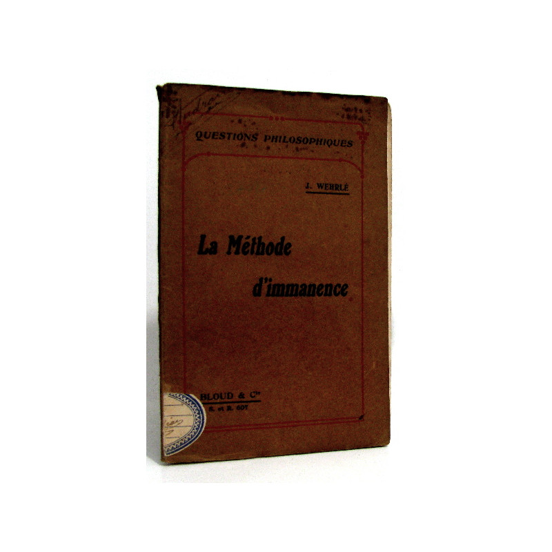 La méthode d'immanence