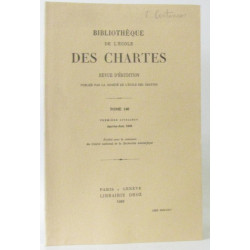 Bibliothèque de l'école des Chartes Tome 140 première livraison...