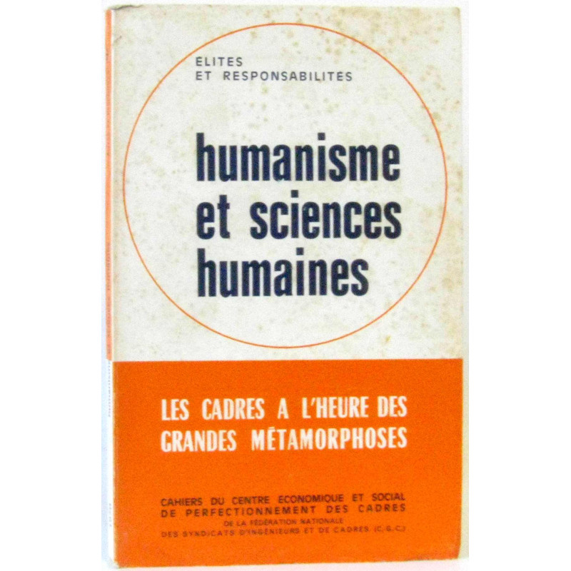 Elites et responsabilités Humanisme et sciences humaines (les...