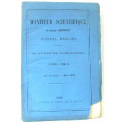 Moniteur Scientifique du Docteur Quesneville Journal Mensuel 20e...