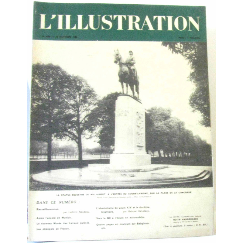 L'illustration n°4989 1 octobre 1938 (journal hebdomadaire...