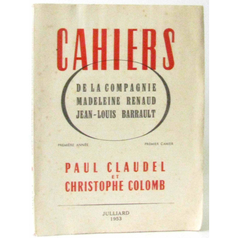 Cahiers Paul Claudel et Christophe Colomb