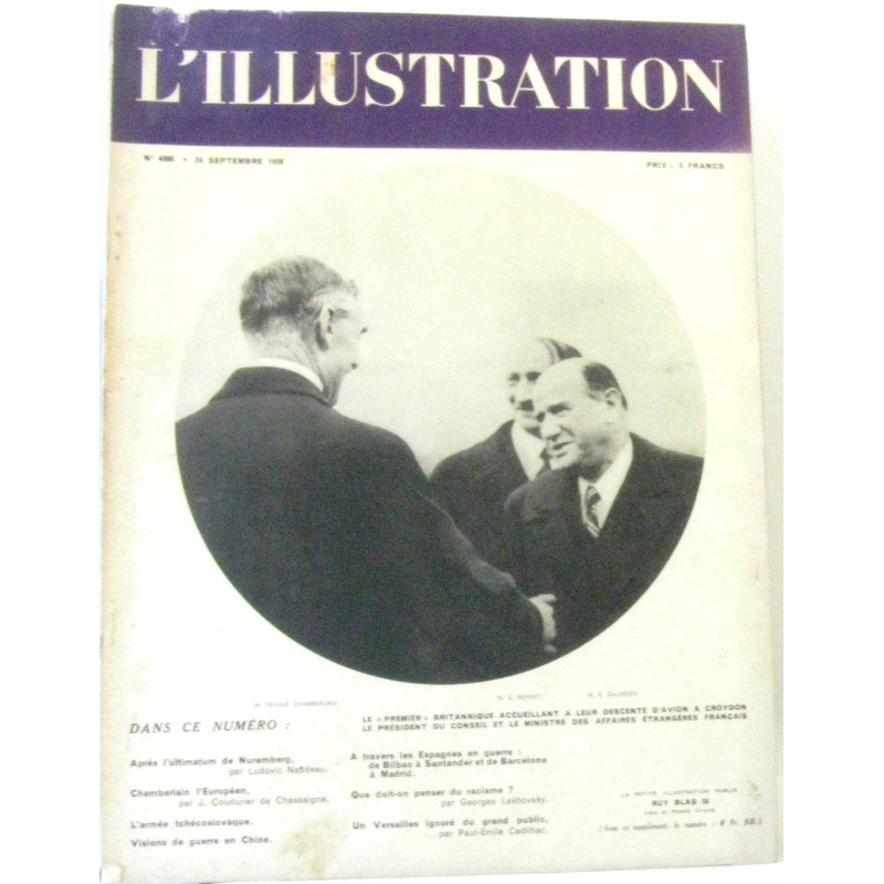 L'illustration n°4986 24 septembre 1938 (journal hebdomadaire...