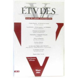 Etudes revue de culture contemporaine Mars 2003