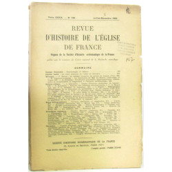Revue d'histoire de l'église de France Tome XXXIX n°133 juillet...