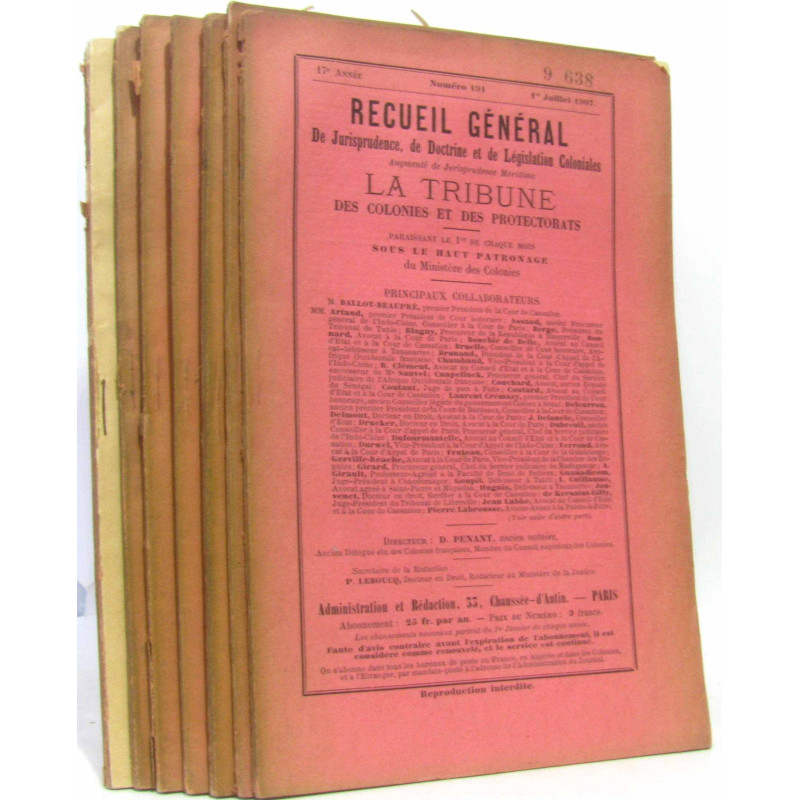 La tribune des colonies et des protectorats journal de...
