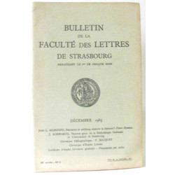 Bulletin de la faculté des lettres de Strasbourg paraissant le...