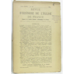 Revue d'histoire de l'église de France Tome XXXVIII n°131 1952