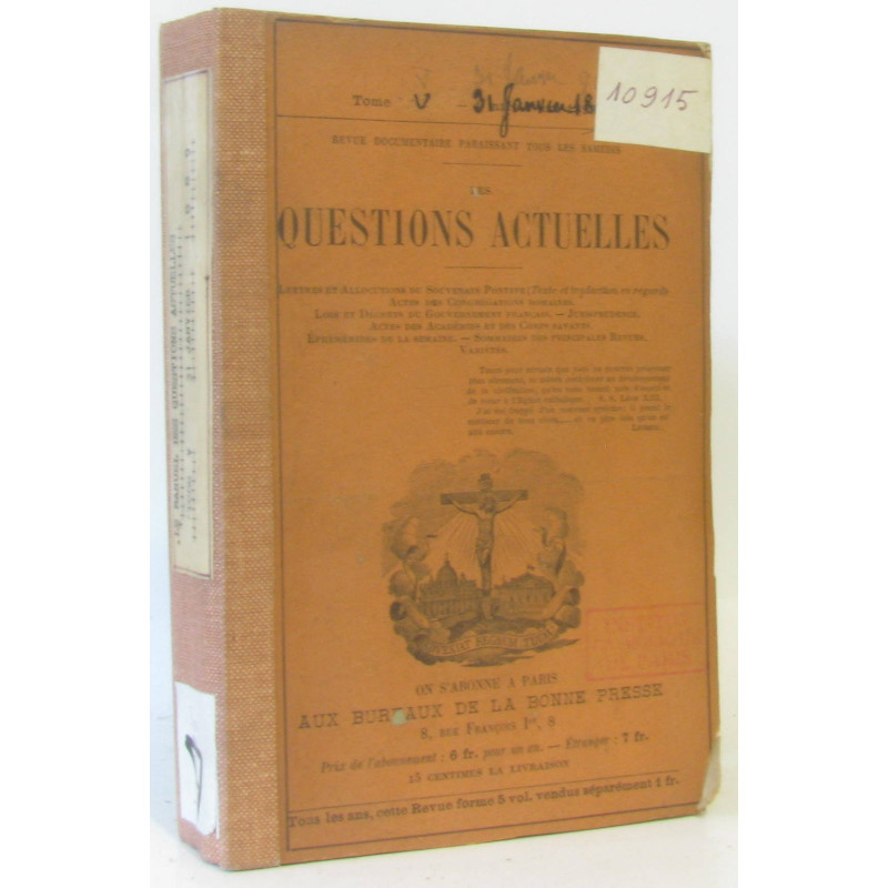 Les questions actuelles revue documentaire paraissant tous les...