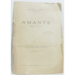 Amants comédie en cinq actes