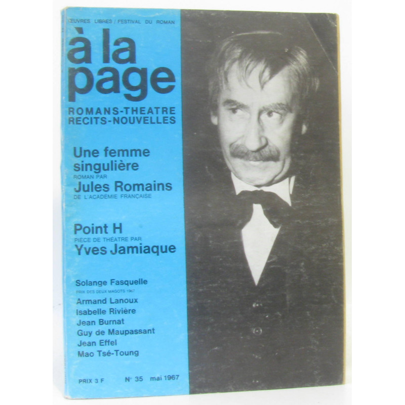 A la page romans - théâtre - récits - nouvelles n35 1967 (une...