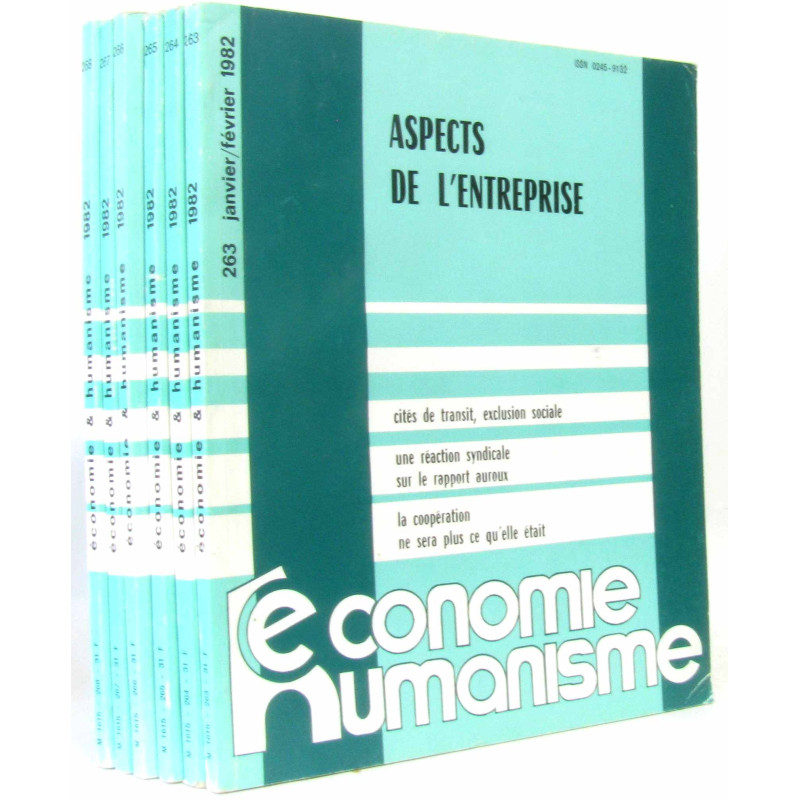 Économie et humanisme (année 1982 complète du n°263 au n°268)
