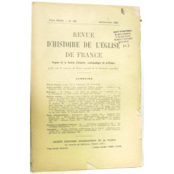 Revue d'histoire de l'église de France Tome XXXIX n°132...