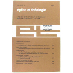 Église et théologie a review of the faculty of theology Saint Paul...