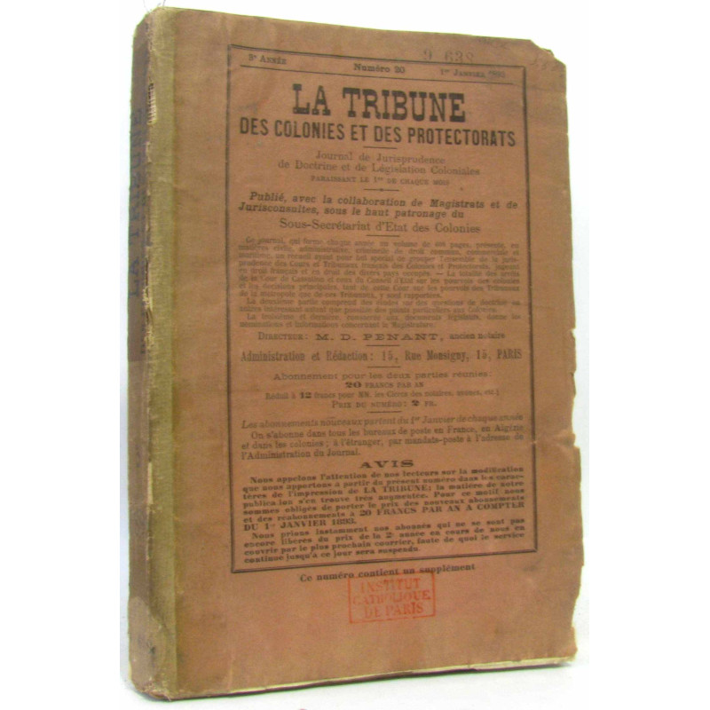 La tribune des colonies et des protectorats journal de...