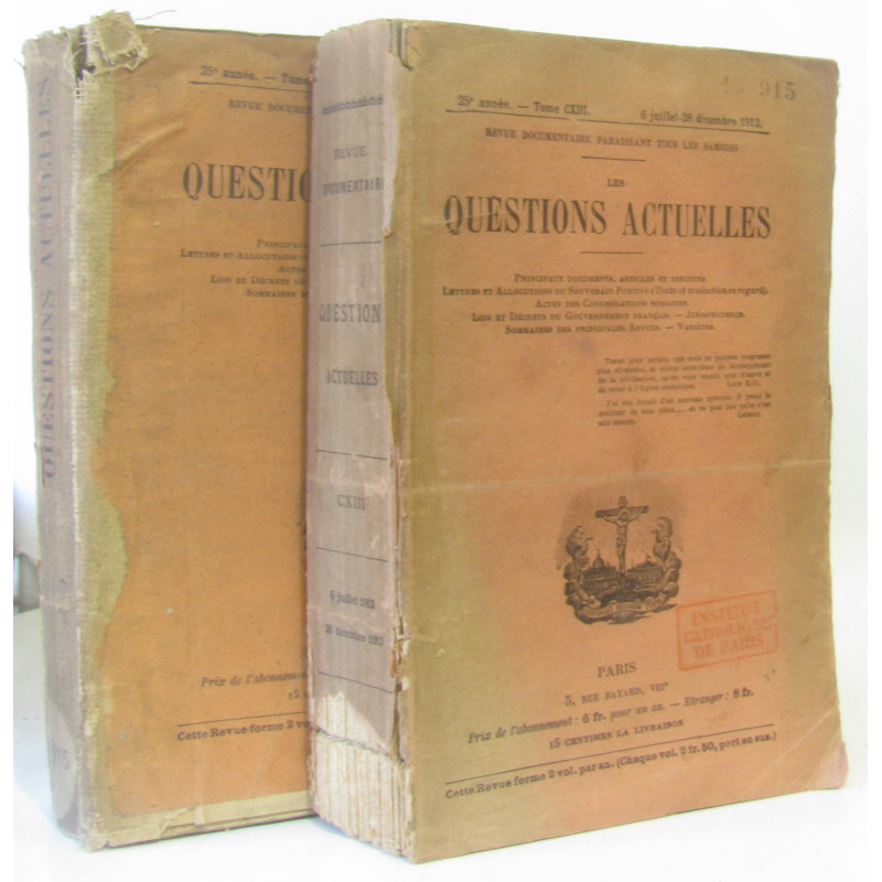 Les questions actuelles revue documentaire paraissant tous les...