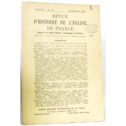 Revue d'histoire de l'église de France Tome XLI n°137...