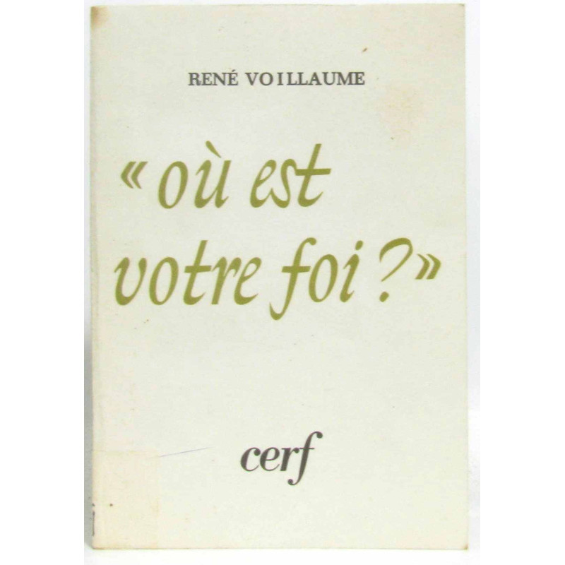 Où est votre foi