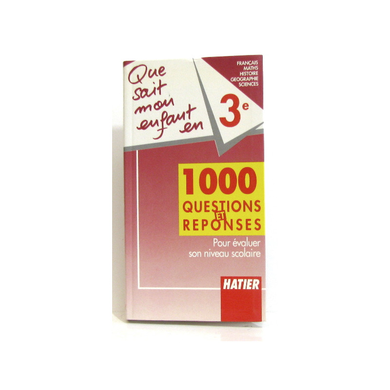 Que sait mon enfant en 3ème édition 1990