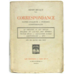 Correspondance Notes D'album Poésies Conférences