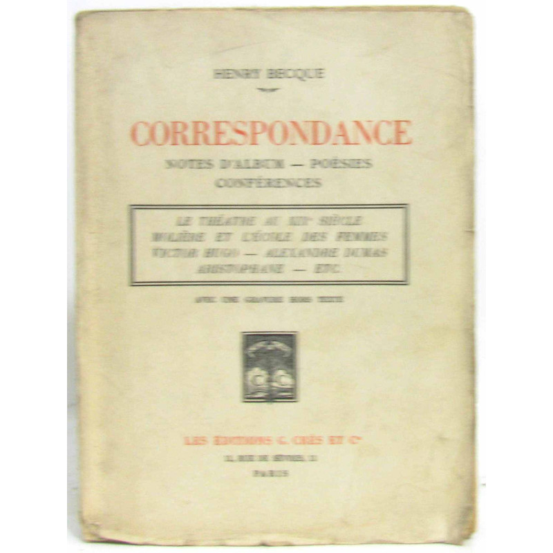 Correspondance Notes D'album Poésies Conférences
