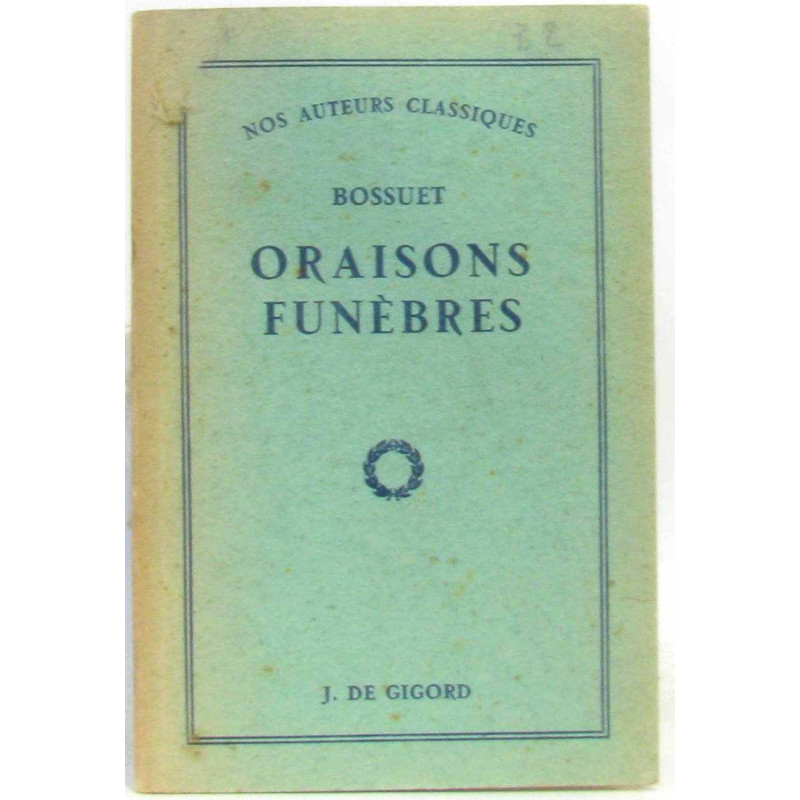 Oraisons funèbres
