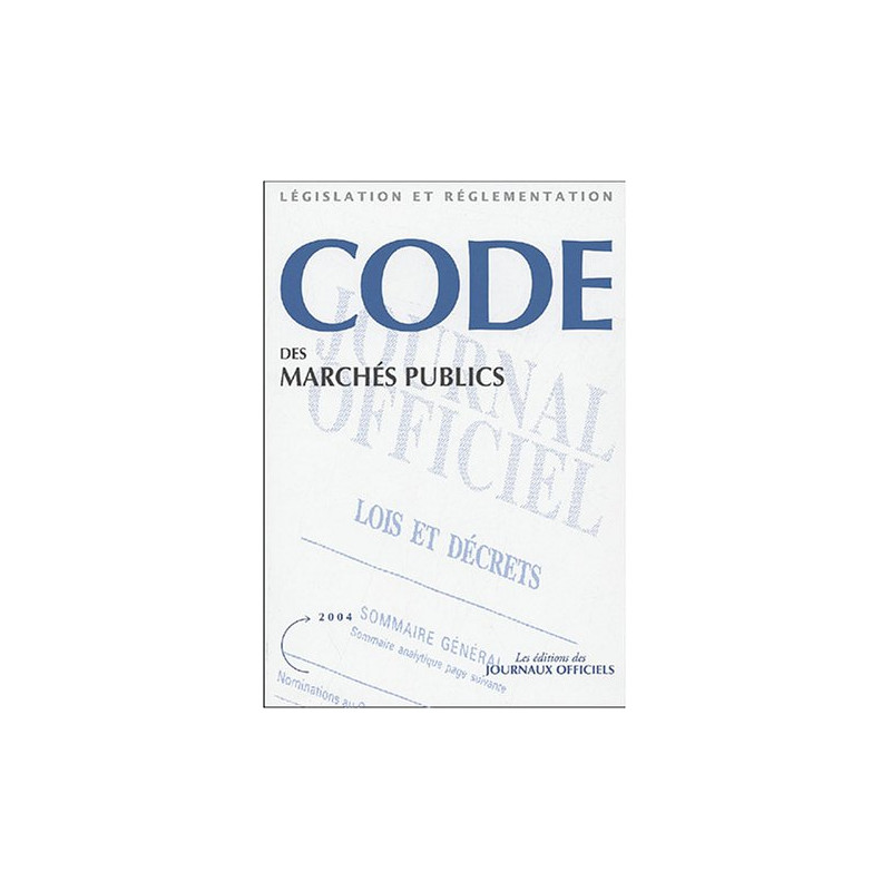 Code des marchés publics