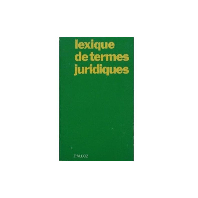 Lexique de termes juridiques