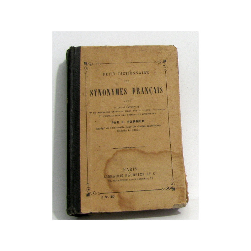 Petit dictionnaire des synonymes français