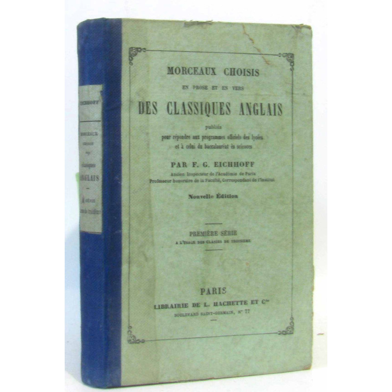 Morceaux choisis en prose et en vers des classiques anglais....