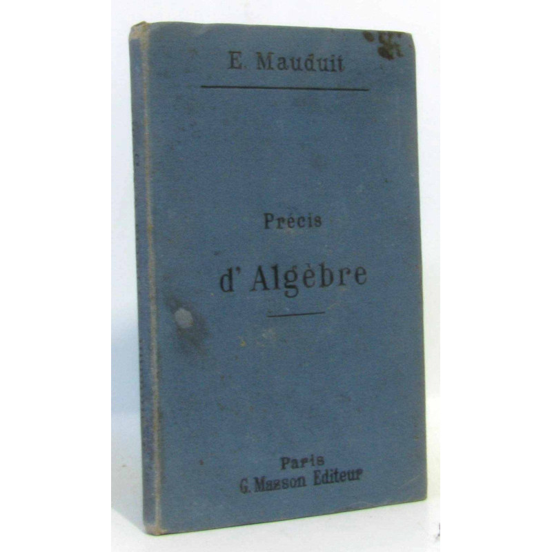 Précis d'algèbre