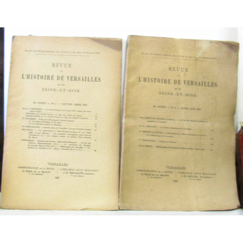Revue de l'histoire de Versailles et de Seine-et-Oise 29e année...
