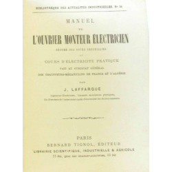 Manuel de l'ouvrier monteur electricien resume des notes...