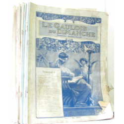 Lot de 25 numéros: Le gaulois du dimanche- année 1910 (du numéro...