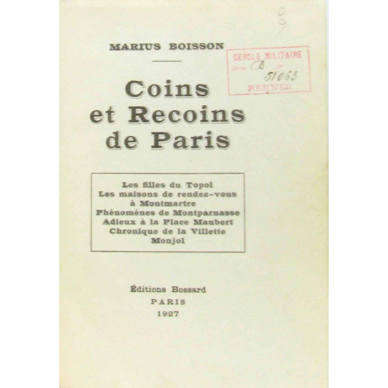 Coin et recoin de Paris