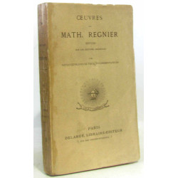 Oeuvres de Math. Regnier - revues sur les éditions originales avec...