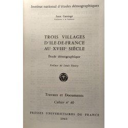 Trois villages d'île de France au XVIIIe siècle - étude...