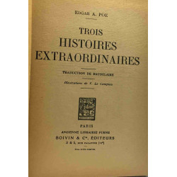 Trois histoires extraordinaires - traduction de Baudelaire -...