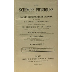 Les sciences physiques du brevet élémentaire de capacité et des...